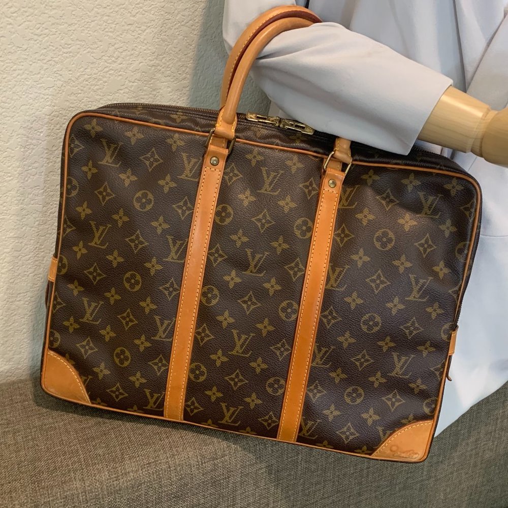Authentic Louis Vuitton Porte Document Voyage Monogram Briefcase Handbag
